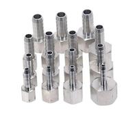 1PC 304 Stainless Steel 3/8" BSP Female Thread to Barb Hose 12MM tube Tail Reducer Pagoda Joint Coupling