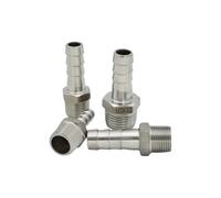 1pc 304 Stainless Steel 8mm Hose Barb Tail to 1/4" BSP Male Home Brew Fitting Water Fuel Air