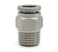 1PC 304 Stainless Steel External Thread Pneumatic Quick Coupling PC12MM-3/8" BSP External Thread