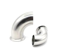 1pc 38mm 51mm Pipe OD Butt Weld x 1.5" 2" Tri Clamp SS304 Stainless Steel 90 Degree Elbow Pipe Fitting Home Brew Beer Wine(63mm x ferrule 77.5)