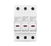 1pc 3P WITH LED 1100V DC Fuse Holder 10 * 38mm High Voltage PV TOPV-32X CZMDKEXM