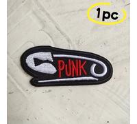 1pc/3pcs Parche de Bordado "PUNK" de Moda, Parche de Tela para Planchar, para Prensa Térmica/Costura, Ideal para Ropa DIY, Jeans, Gorras, Parches para Bolsas