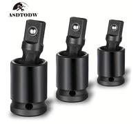 1pc/3pcs Vaso Universal, Juego de Vaso Giratorio de Impacto, , 3/8 de , Vaso de Accionamiento de 1/2