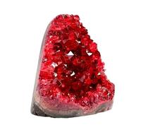 1pc 400-500g Wine-Colored Geode, Red Crystal Cluster Freeform, Decorative Ornaments Gemstone Stone