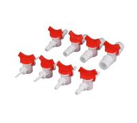 1Pc 4mm 6mm 8mm 10mm 12mm 16mm 20mm PVC Hose Barb Two Way Plastic Ball Valve Aquarium Garden Micro Irrigation Connector(10mm)