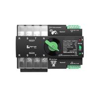 1PC 4P L N 220V-230V 125A Din Rail 3 phase ATS Dual Power Automatic Transfer Electrical Selector Switch Uninterrupted MQXFCZUX