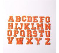 1PC 5.5cm Letra bordada Iron on Patch AZ Chenille Letter Patches con Glitter Fuzzy Patch Letters para Shirt-Orange(1PC),Z