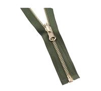 1pc 5# Open-end Metal Zipper Reversible Puller Head Zippers for DIY Clothing Sewing Accessories(Green,70cm)