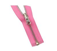 1pc 5# Open-end Metal Zipper Reversible Puller Head Zippers for DIY Clothing Sewing Accessories(Pink,70cm)