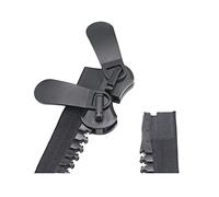 1pc 50-150cm 20# Cremallera de resina de extremo abierto con doble deslizador para abrigo, chaquetas de plumón Reemplace la cremallera de costura, Doble control deslizante-negro, 110cm