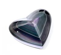 1pc 50g-160g Piedras curativas de cristal natural Artesanías populares Arco iris Obsidiana Corazón Cristal hermoso (Color : 1pc 110g-120g)