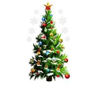 1pc 50x70cm de la pared de la pared del árbol de Navidad PVC Autoadhesivo extraíble copo de nieve Decisión decorativa Xmas