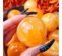 1pc 6-7cm Orange Calcite Crystal Ball striped stone ball for home decor Gemstone Stone