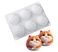 1PC 6-pack cat mold silicone mould cat mousse mold cake molds chocolate, jelly, ice cube molds candy muold.