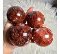 1pc 65-70mm Fire Stone Ball Ornament Crystal Sphere Quartz Decor Gemstone Stone