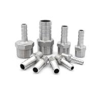 1PC 6mm Hose 1/8" BSP Male Thread 304 Stainless Steel Pipe Fitting