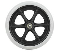 1pc 8 Inch Silla de ruedas Rueda delantera Goma antideslizante Reemplazo de rueda única Cojinete Diámetro interno 8 mm/0.3in