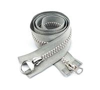 1pc 8# Resin Zippers Open-end Zipper DIY Sewing Jacket Coat Tent Tailor Accessories(Gray,90cm)