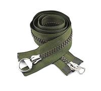 1pc 8# Resin Zippers Open-end Zipper DIY Sewing Jacket Coat Tent Tailor Accessories(Green,80cm)
