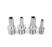 1pc 8mm Hose Barb M20x1.5 Male Thread Stainless Steel High Pressure Pipe Fitting