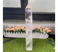 1pc 9-10cm Big size Clear Quartz Obelisk White Crystal Wand Point Fengshui Tower for Home Decoration Gemstone Stone