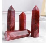 1pc 9-10cm Nature Red Moonstone Tower Point Magic Home Scene Desktop Decoration Crystal Gemstone Stone