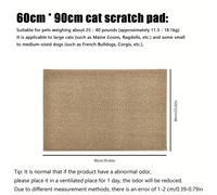 1pc Alfombra rascadora para gatos de de sisal, lavable, para muebles, protección antiarañazos, tapete para gatos, tapete para comida