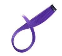 1pc All Long Straight Color Hair Piece Extensions Clip In Highlight Rainbow Streak Pink Synthetic Strands On Clips(30)
