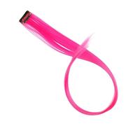 1pc All Long Straight Color Hair Piece Extensions Clip In Highlight Rainbow Streak Pink Synthetic Strands On Clips(14)