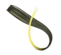 1pc All Long Straight Color Hair Piece Extensions Clip In Highlight Rainbow Streak Pink Synthetic Strands On Clips(1B/27)