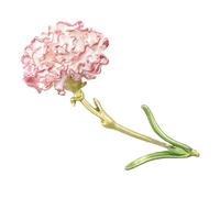 1pc Alloy Carnation Shape Brooch Corsage Decor for Casual Formal Wear