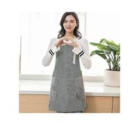 1pc Apron Black Knife And Fork Print Brief Adult Water And Oil Proof Apron Kitchen Restaurant Cooking Bib Aprons with Pocket