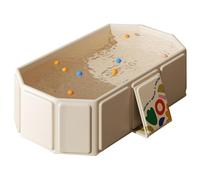 1pc bañera de bebé plegable, 29.5x17.7x9.8 pulgadas de bañera de bebé plegable con desagüe y pies de soporte, portátil de PVC para niños de 0 a 8 años.