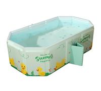 1pc bañera de bebé plegable 30.7x17.7x11.8 pulgadas de bañera de bebé plegable con doble desagüe y soporte de pies de plástico portátil para niños de 0 a 8 años.