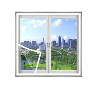 1pc Blanco Negro Ancho 60-100cm Pantalla de ventana Malla reutilizable for protección contra mosquitos e insectos Fácil instalar Adecuado for puertas y ventanas(White-width 70cm,Height 140cm)