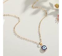 1PC Blue Glass 30mm Pendants Necklace For Women Men TurkeyLucky Necklace Choker Jewelry Accessories,Pink