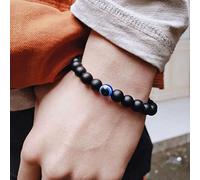 1PC Blue Glass 30mm Pendants Necklace For Women Men TurkeyLucky Necklace Choker Jewelry Accessories,Platinum Plated