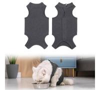 1Pc Body Gatos postoperatorio Hembra, Chaleco para Cirugía y Heridas Abdominales，Body Gata esterilizacion, Traje de recuperación Profesional para Gatos(Gris Oscuro,M)
