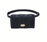 1pc Bolso de Cintura con de Argyle a con Cierre Kiss Lock, Forrado en Poliéster, Bolso Bandolera Versátil, Bolso de Vintage
