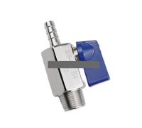 1pc BSP Male Blue Ball valve SS 304 3/8" to 12mm adapter 2 way ball valve YZWRWRMKTB