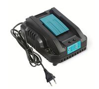 1pc Cargador portátil con enchufe europeo DC18RC, compatible con batería Makita BL1460B BL1440B BL1850B BL1860B, cargador de repuesto, 110-230V 50/60HZ Cargador universal para herramientas eléctricas