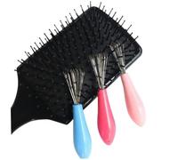 1pc cepillo para el cabello limpiador limpiador de peine peines peinadores limpiadores de cabello enredado removedor herramienta de mango de plástico incrustado (aleatorio)