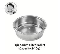 1pc Cesta de Filtro de Café Espresso 51Mm Filtro de Acero Inoxidable No Presurizado para Delonghi Portafilter 1 Taza 2 Tazas 4 Tazas Filtro Suministros para Máquina de Café Herramientas de Barista