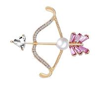 1Pc Chic Female Brooch Fashionable Versatile Women Unique Personality Accessory for Parties Festivals and Everyday Wear Stylish Alloy with Rhinestone Details