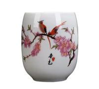 1Pc Chinese White Porcelain Tea Cup Small Tea Bowl Travel Portable Ceramic Tea Set Handmade Personal Single Cup Home Drinkware(A2)