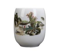 1Pc Chinese White Porcelain Tea Cup Small Tea Bowl Travel Portable Ceramic Tea Set Handmade Personal Single Cup Home Drinkware(A1)