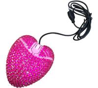 1pc con Cable Rosado del Ratón del Diamante del Diseño Ratón Óptico USB 1000 Oficina Ordenador Portátil dpi Ratones Regalo De La Muchacha para Ordenador Portátil