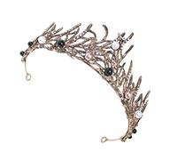 1pc Corona negra Crowns Crowns Hair Bride Headpieces para boda de la novia Decoración del cabello Princesa tocado de boda vintage de la boda de la boda de la altura de la altura de la altura