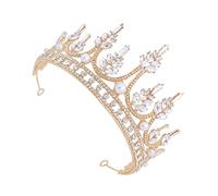 1pc Corona nupcial Corona Tandillas adornadas para mujeres Tandilas de diadema de diabetes de diablo de diablo para mujeres Tocado de boda Metal Tiara Barroque