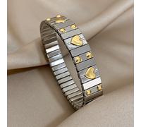 1pc Correa de Reloj de Moda Nueva Estilo de Acero Inoxidable, Pulsera Elástica, Joyería de Metal de Moda al por Mayor y al por